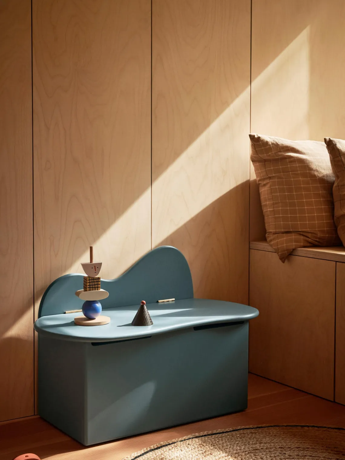 Outlet Banco infantil de madera con espacio de almacenamiento Slope Niños Decoración Infantil|Mesas Y Sillas Infantiles