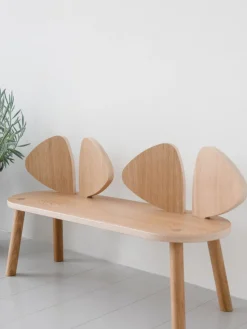 Outlet Banco infantil de madera Mouse Niños Decoración Infantil|Mesas Y Sillas Infantiles