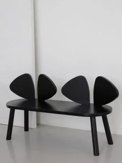 Mesas Y Sillas Infantiles|Decoración Infantil>Nofred Banco infantil de madera Mouse Negro