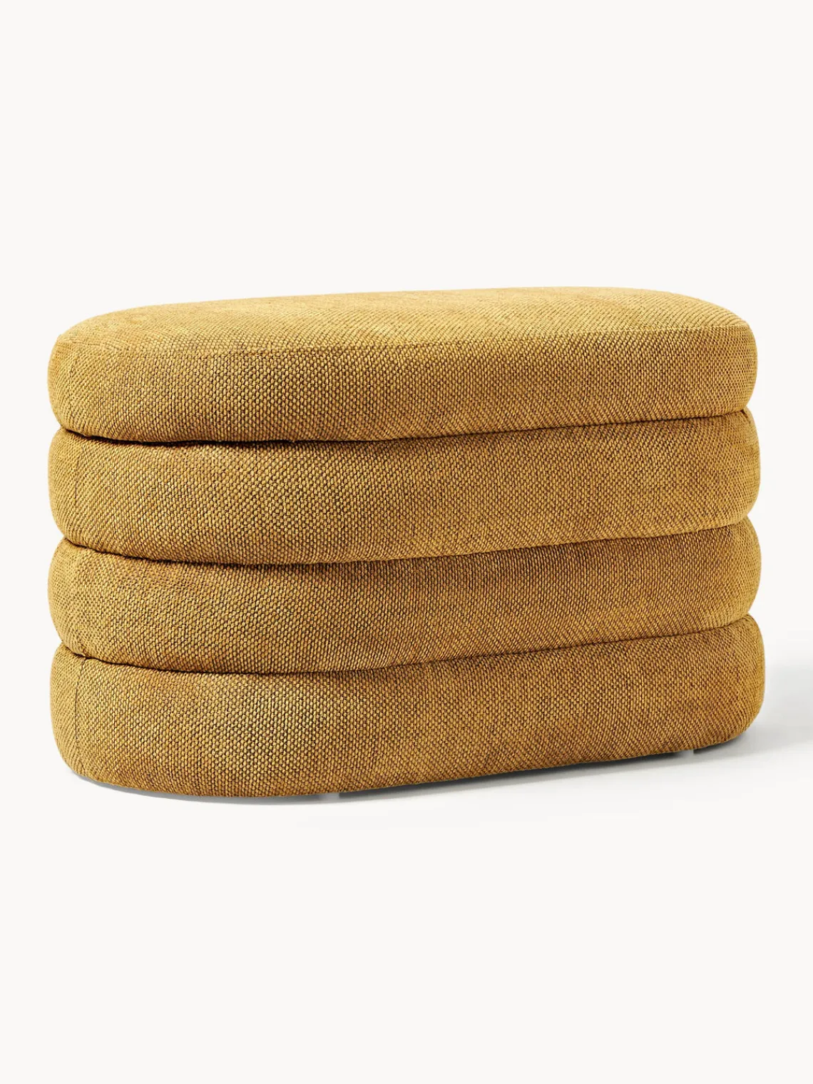 Bancos|Bancos>Westwing Collection Banco pequeño tapizado con espacio de almacenamiento Alto Tejido ocre