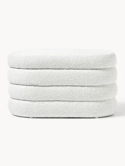 New Banco pequeño tapizado en tejido bouclé con espacio de almacenamiento Alto Bancos|Bancos