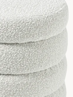 New Banco pequeño tapizado en tejido bouclé con espacio de almacenamiento Alto Bancos|Bancos