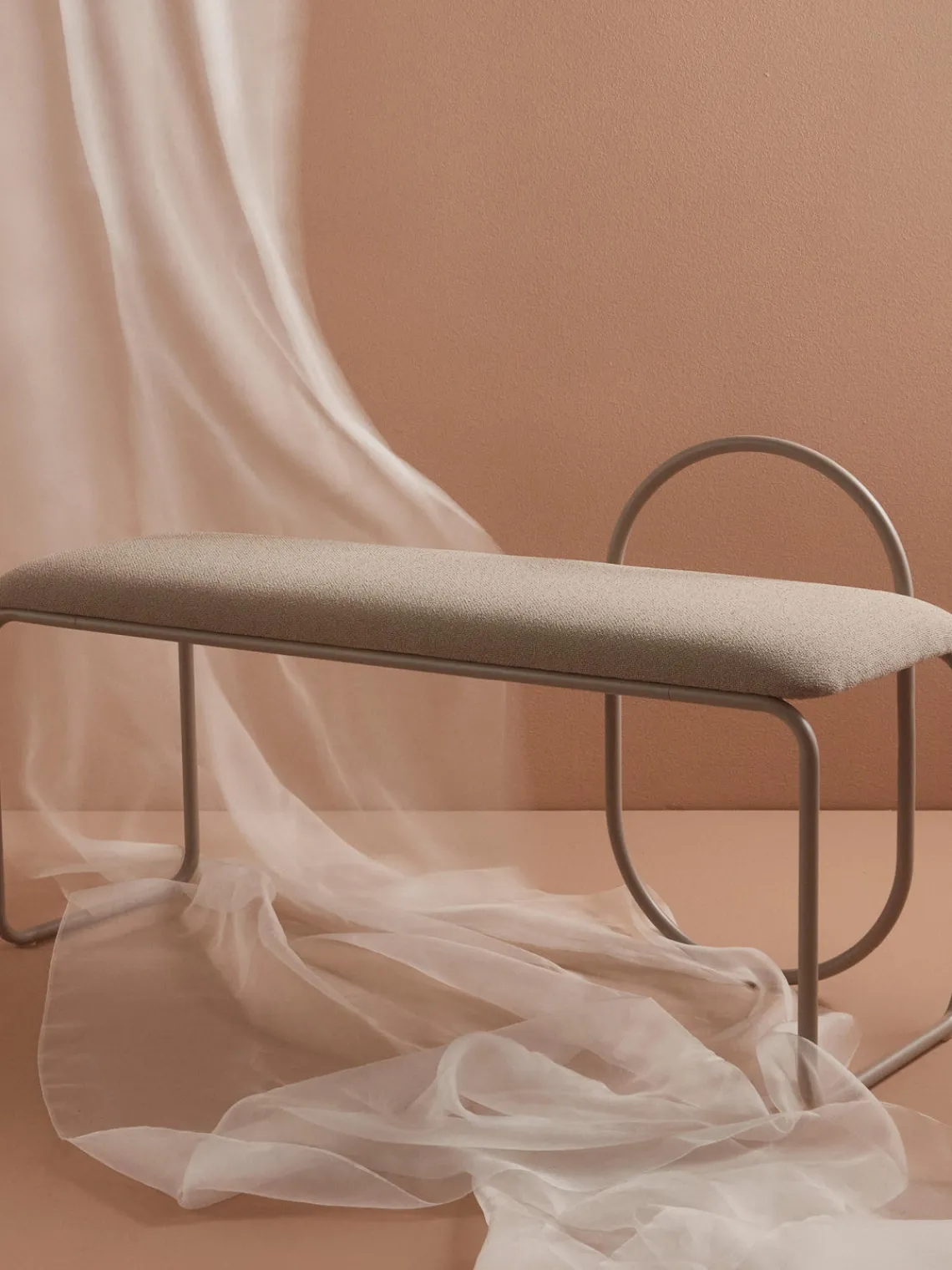 Bancos|Bancos>AYTM Banco tapizado Angui Tejido beige claro