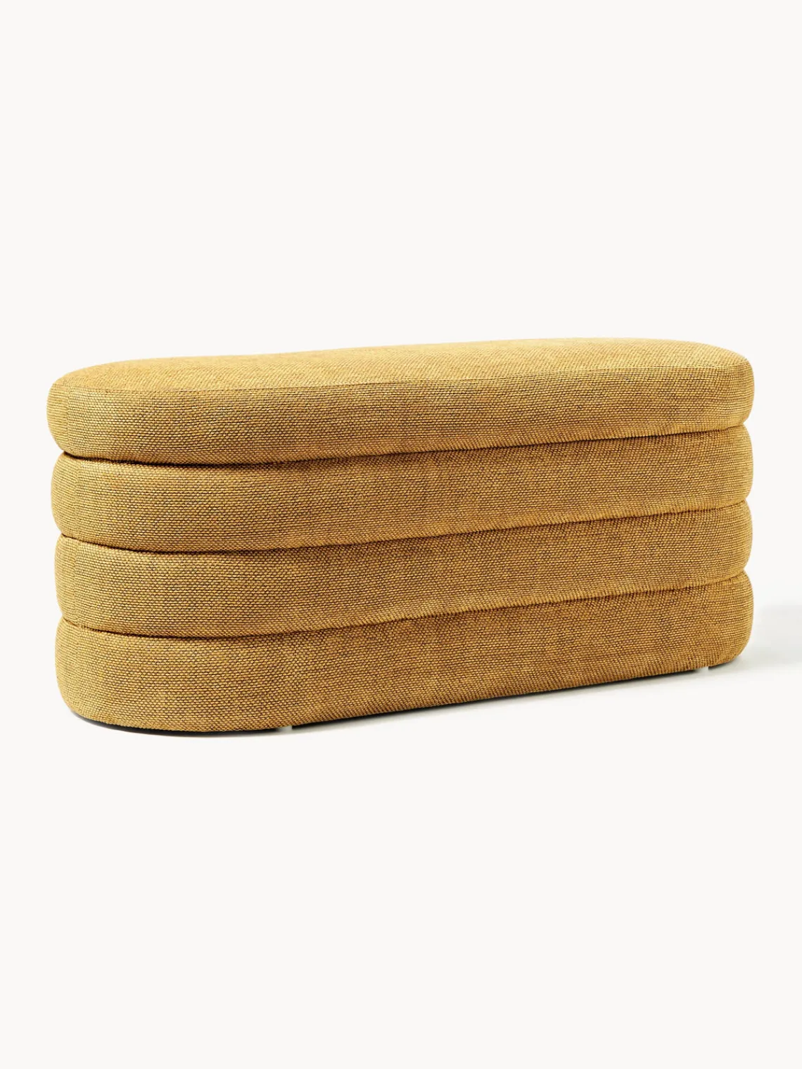 Bancos|Bancos>Westwing Collection Banco tapizado con espacio de almacenamiento Alto Tejido ocre