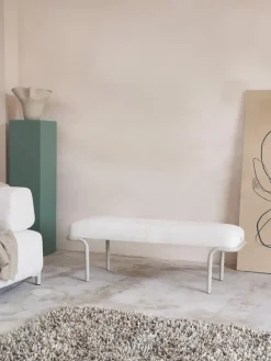 Online Banco tapizado de chenilla Compo Bancos|Bancos