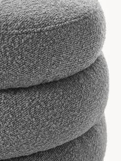 New Banco tapizado en tejido bouclé Alto Bancos|Bancos