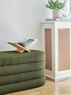 Hot Banco tapizado en tejido bouclé Alto Bancos|Bancos