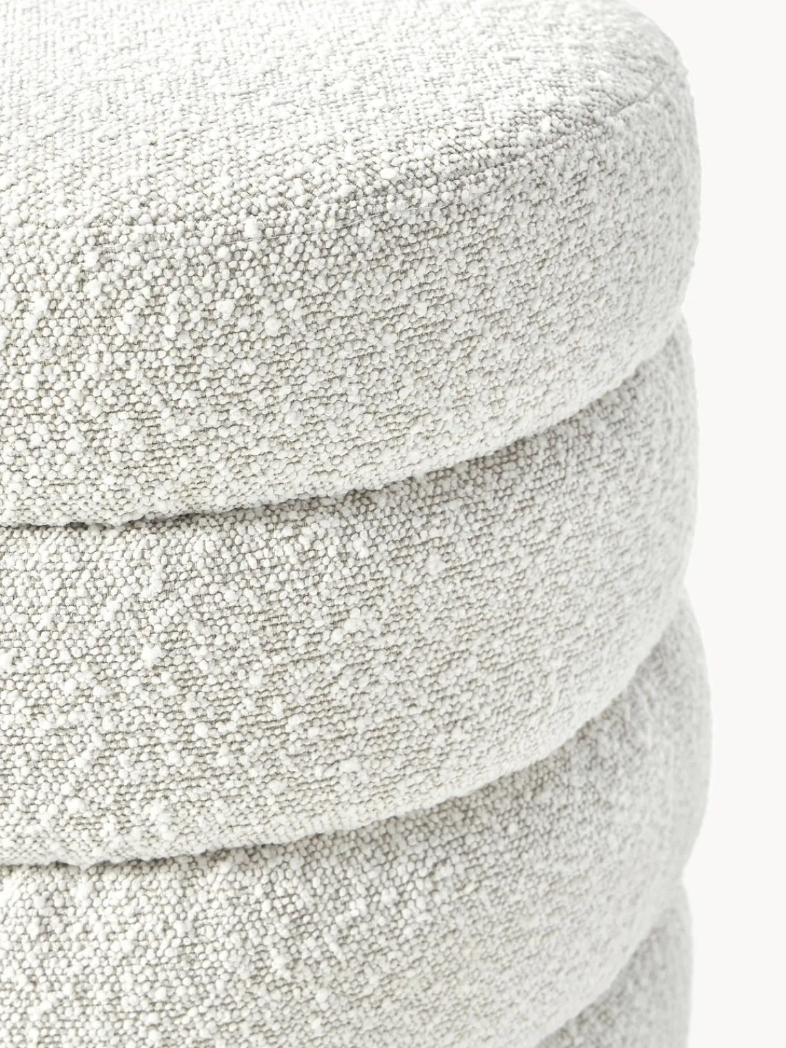 Bancos|Bancos>Westwing Collection Banco tapizado en tejido bouclé Alto Bouclé blanco Off White