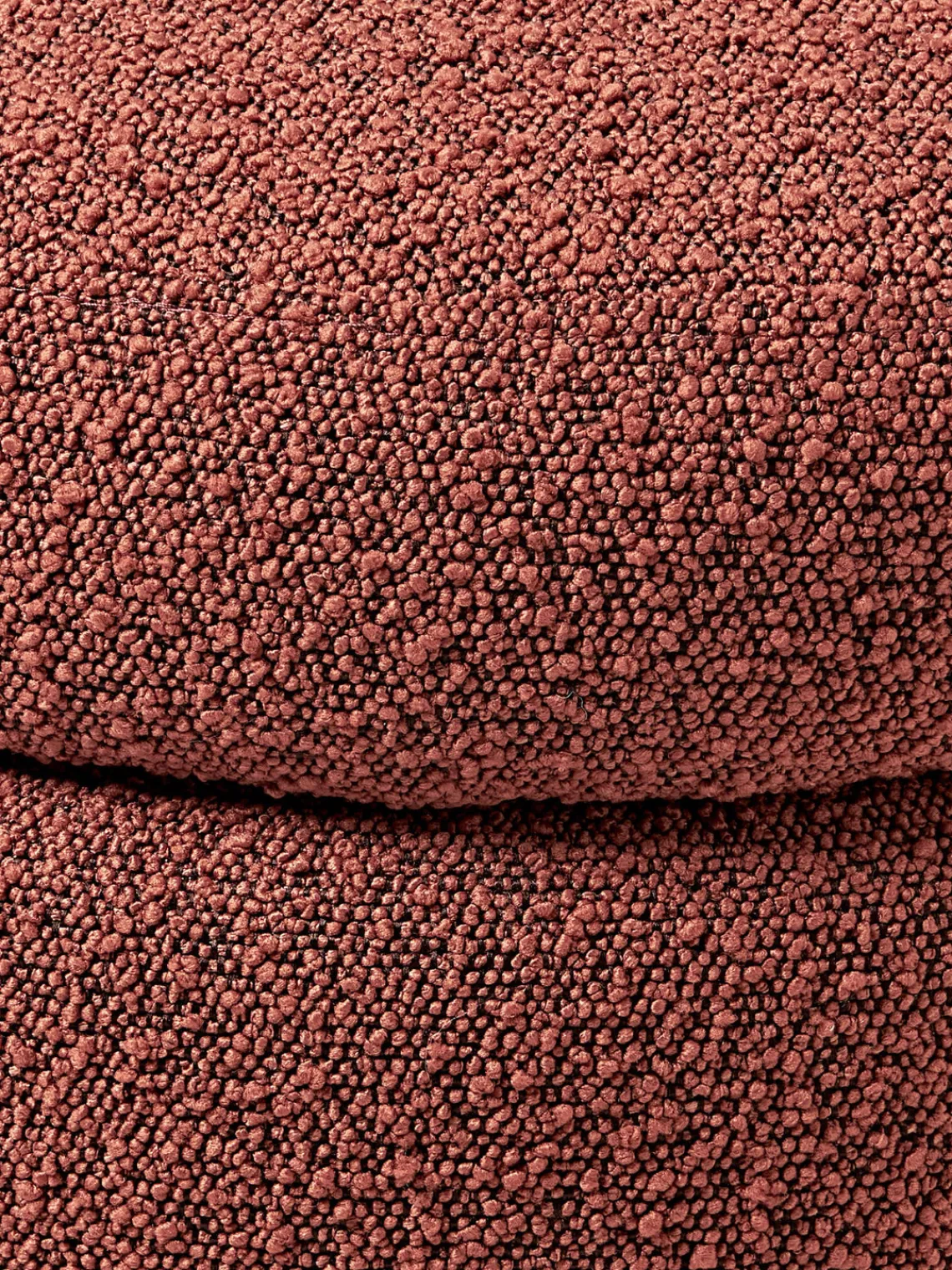 Bancos|Bancos>Westwing Collection Banco tapizado en tejido bouclé con espacio de almacenaje Alto Bouclé rojo óxido