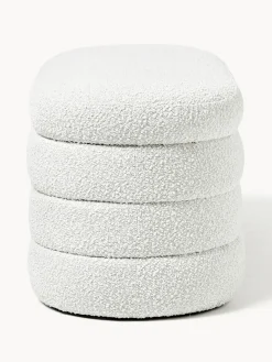 Hot Banco tapizado en tejido bouclé con espacio de almacenaje Alto Bancos|Bancos