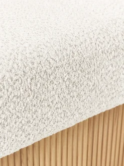 Best Banco tapizado en tejido borreguillo bouclé con espacio de almacenamiento Nala Bancos|Bancos