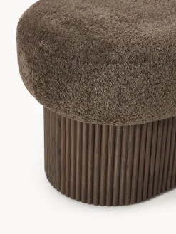 Discount Banco tapizado en tejido borreguillo bouclé con espacio de almacenamiento Nala Bancos|Bancos