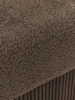 Discount Banco tapizado en tejido borreguillo bouclé con espacio de almacenamiento Nala Bancos|Bancos