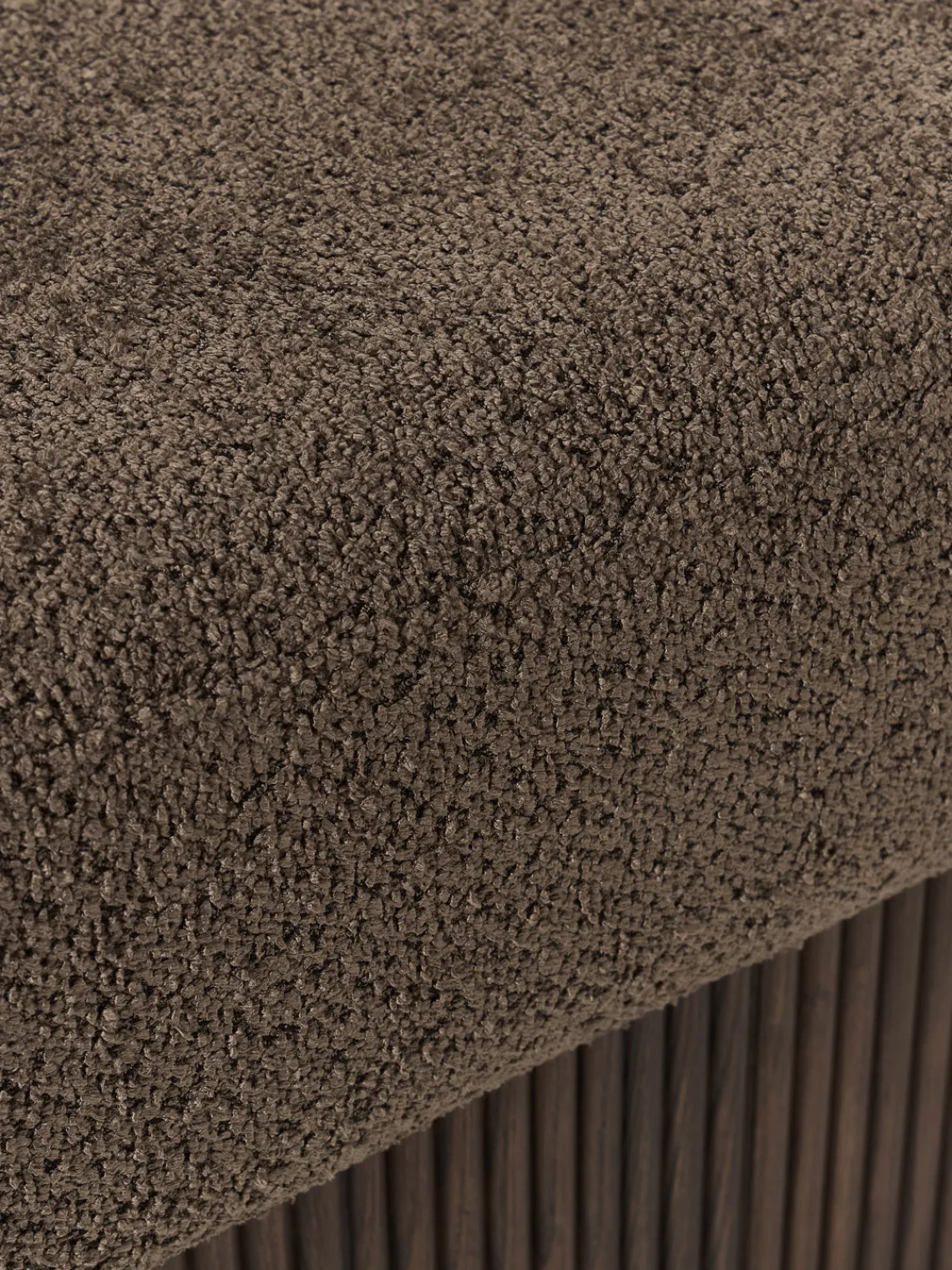 Discount Banco tapizado en tejido borreguillo bouclé con espacio de almacenamiento Nala Bancos|Bancos