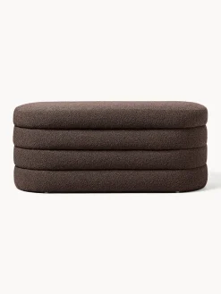 Hot Banco tapizado en tejido bouclé con espacio de almacenamiento Alto Bancos|Bancos