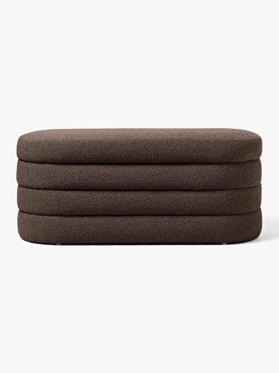 Hot Banco tapizado en tejido bouclé con espacio de almacenamiento Alto Bancos|Bancos