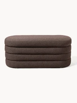 Hot Banco tapizado en tejido bouclé con espacio de almacenamiento Alto Bancos|Bancos