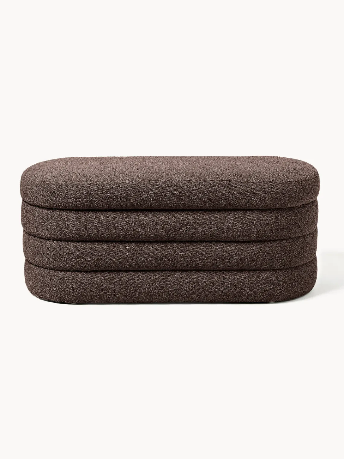 Hot Banco tapizado en tejido bouclé con espacio de almacenamiento Alto Bancos|Bancos