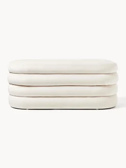 Banco tapizado en terciopelo con espacio de almacenaje Alto Bancos|Bancos