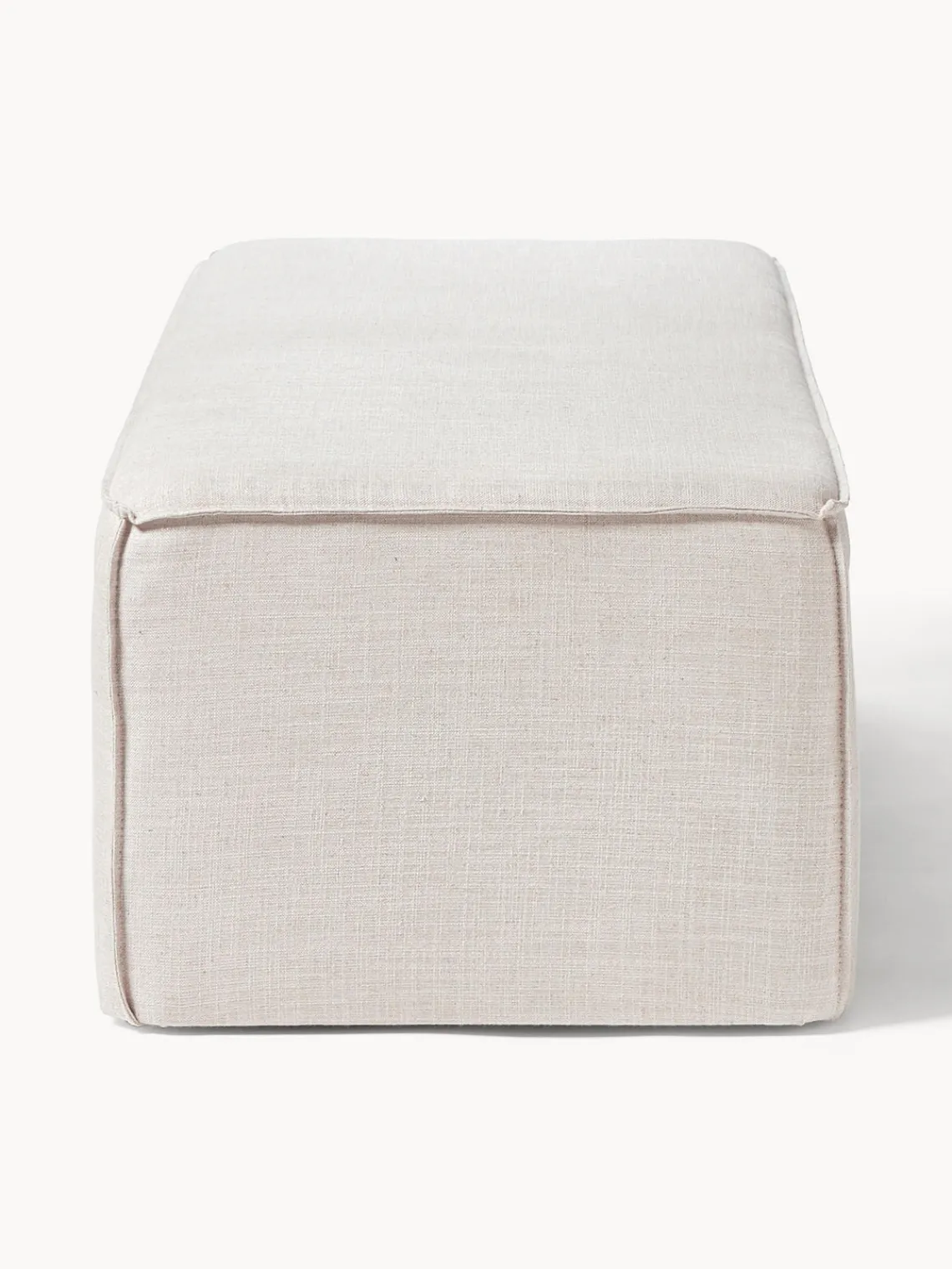 Bancos|Bancos>Westwing Collection Banco tapizado Sanja Tejido beige claro