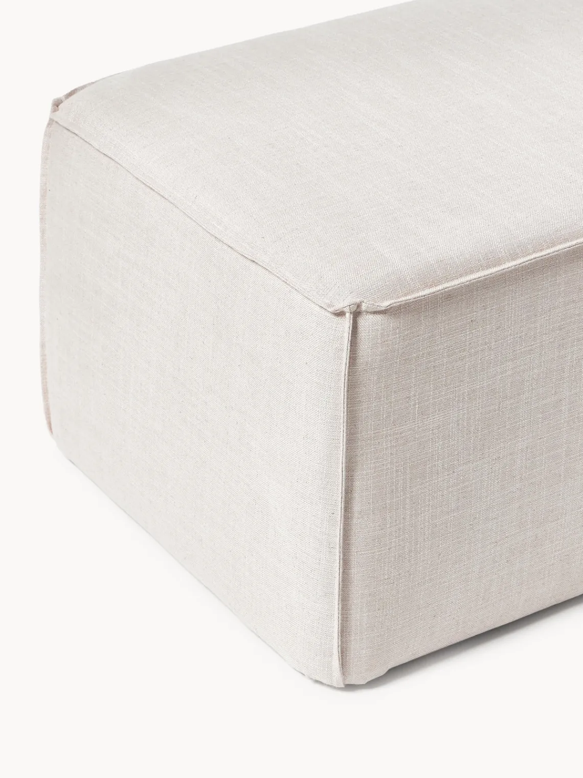 Bancos|Bancos>Westwing Collection Banco tapizado Sanja Tejido beige claro