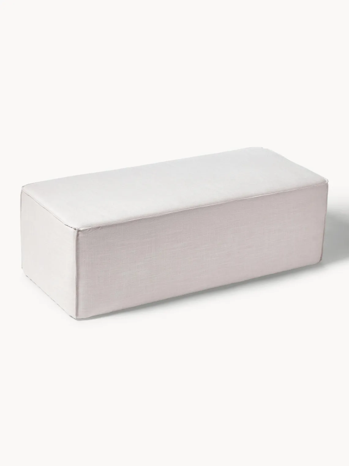 Bancos|Bancos>Westwing Collection Banco tapizado Sanja Tejido blanco crema