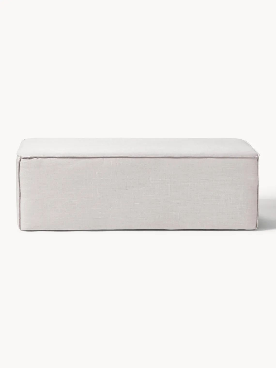 Bancos|Bancos>Westwing Collection Banco tapizado Sanja Tejido blanco crema