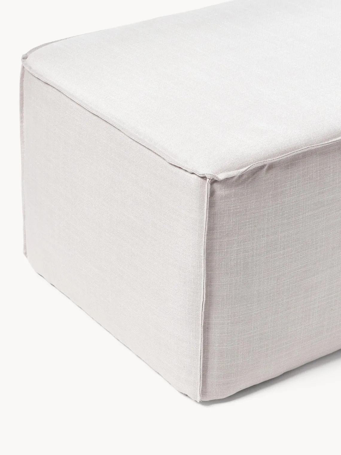 Bancos|Bancos>Westwing Collection Banco tapizado Sanja Tejido blanco crema