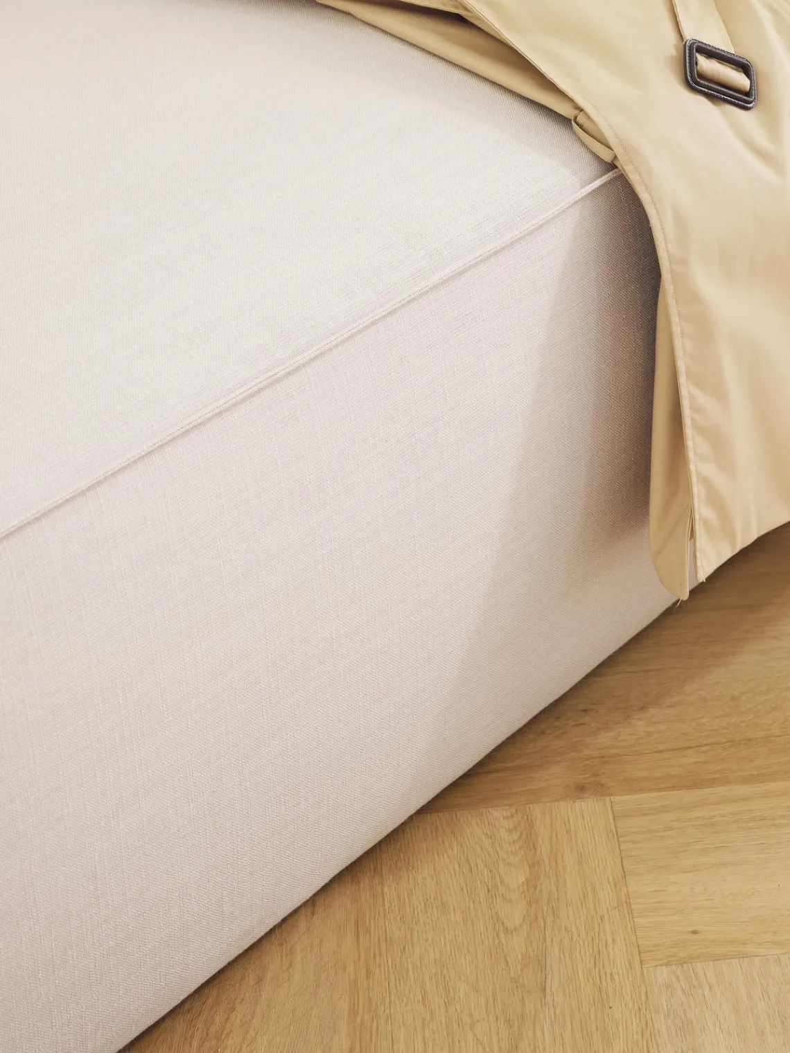 Bancos|Bancos>Westwing Collection Banco tapizado Sanja Tejido blanco crema