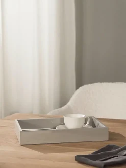 Jarrones|Bandejas Decorativas></noscript>Westwing Collection Bandeja brillante Hayley, 33 cm Gris claro