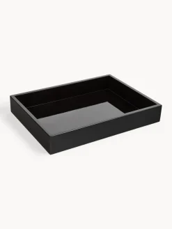 Jarrones|Bandejas Decorativas>Westwing Collection Bandeja brillante Hayley, 33 cm Negro