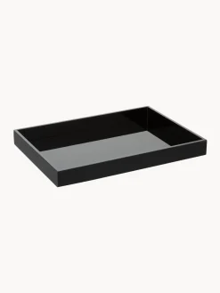 Jarrones|Bandejas Decorativas>Westwing Collection Bandeja brillante Hayley, 50 cm Negro