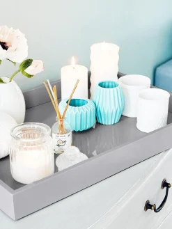 Clearance Bandeja brillante Hayley, 50 cm Bandejas Decorativas|Jarrones