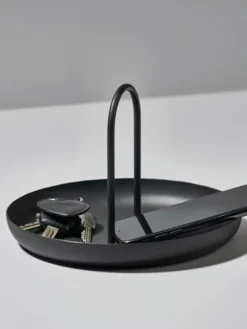 New Bandeja de servir Singles Black con asa Bandejas|Vajillas Completas