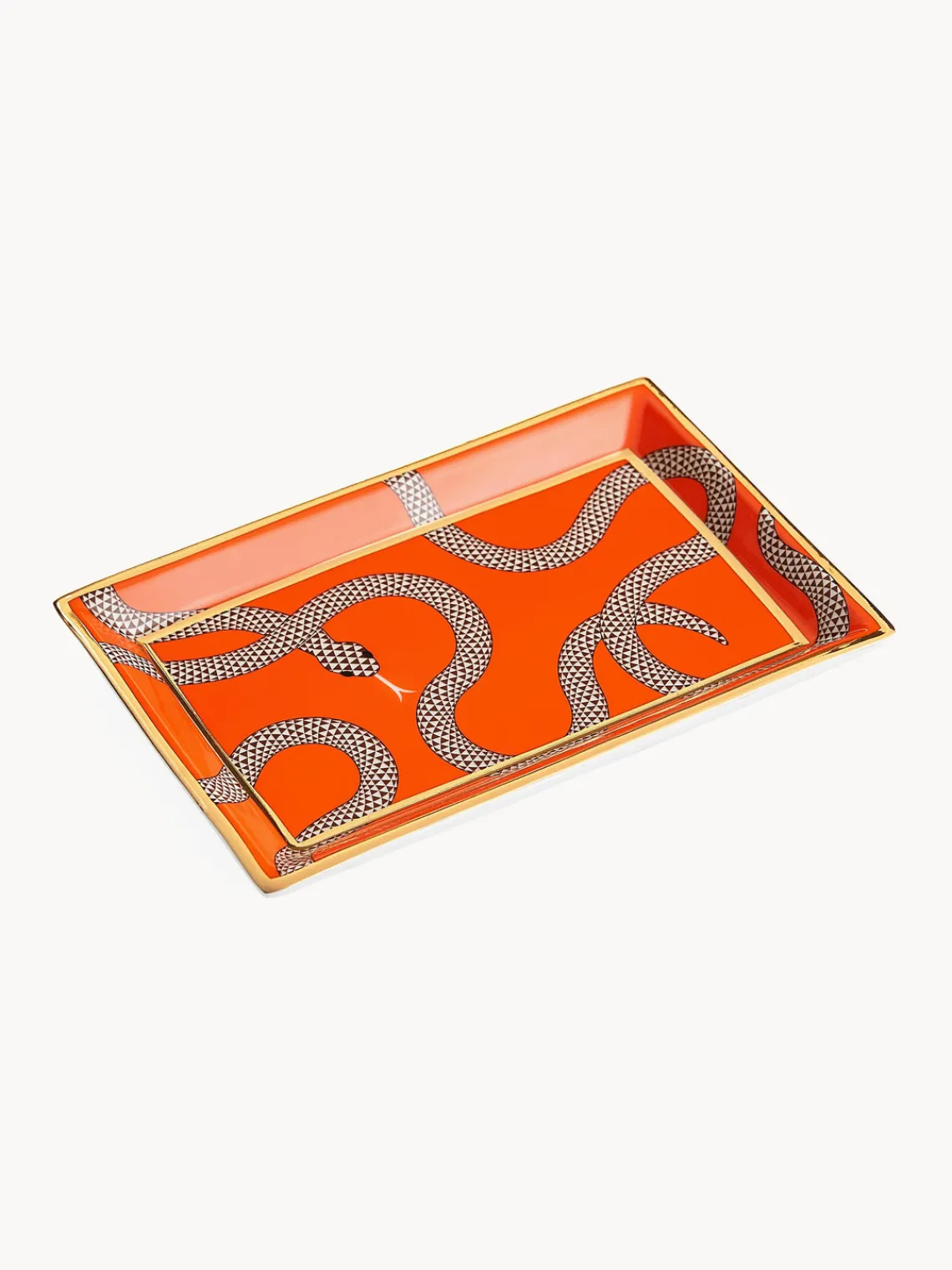 Bandejas Decorativas|Jarrones>Jonathan Adler Bandeja decorativa con detalle de oro Eden