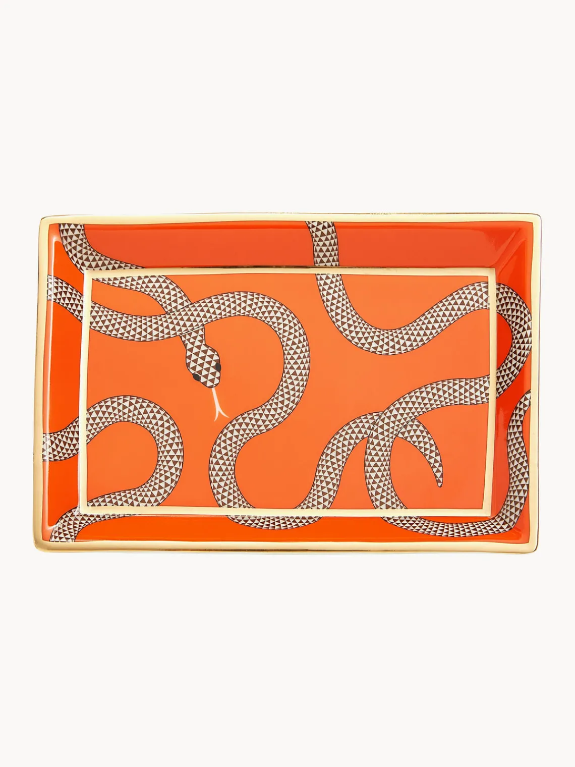 Bandejas Decorativas|Jarrones>Jonathan Adler Bandeja decorativa con detalle de oro Eden