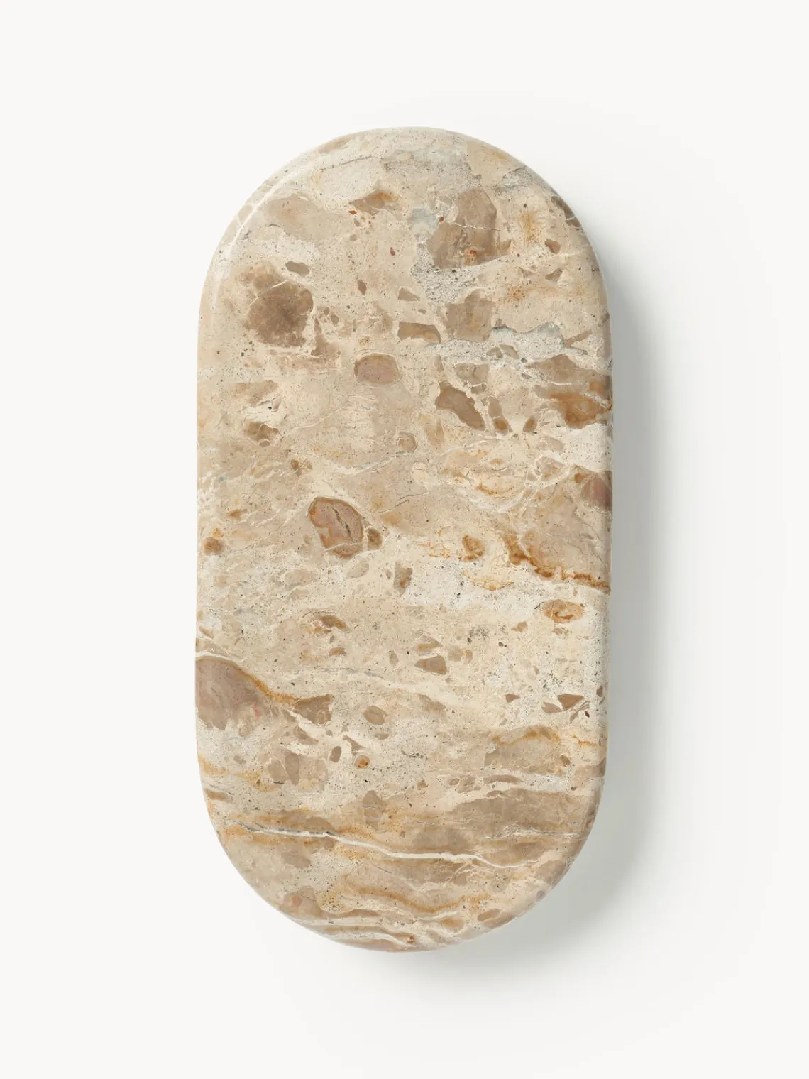 Jarrones|Bandejas Decorativas>Westwing Collection Bandeja decorativa de mármol Maba Mármol beige y verde salvia