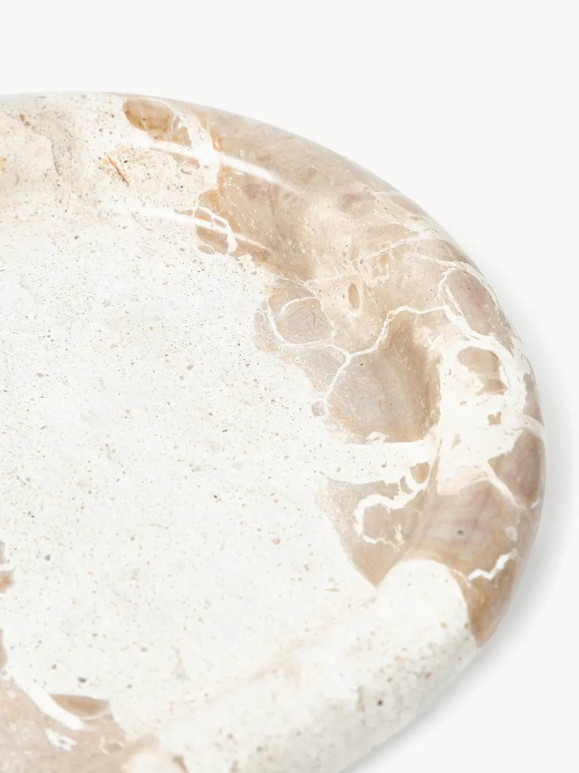 Bandejas Decorativas|Jarrones>Westwing Collection Bandeja decorativa de mármol Maba Mármol beige y beige claro