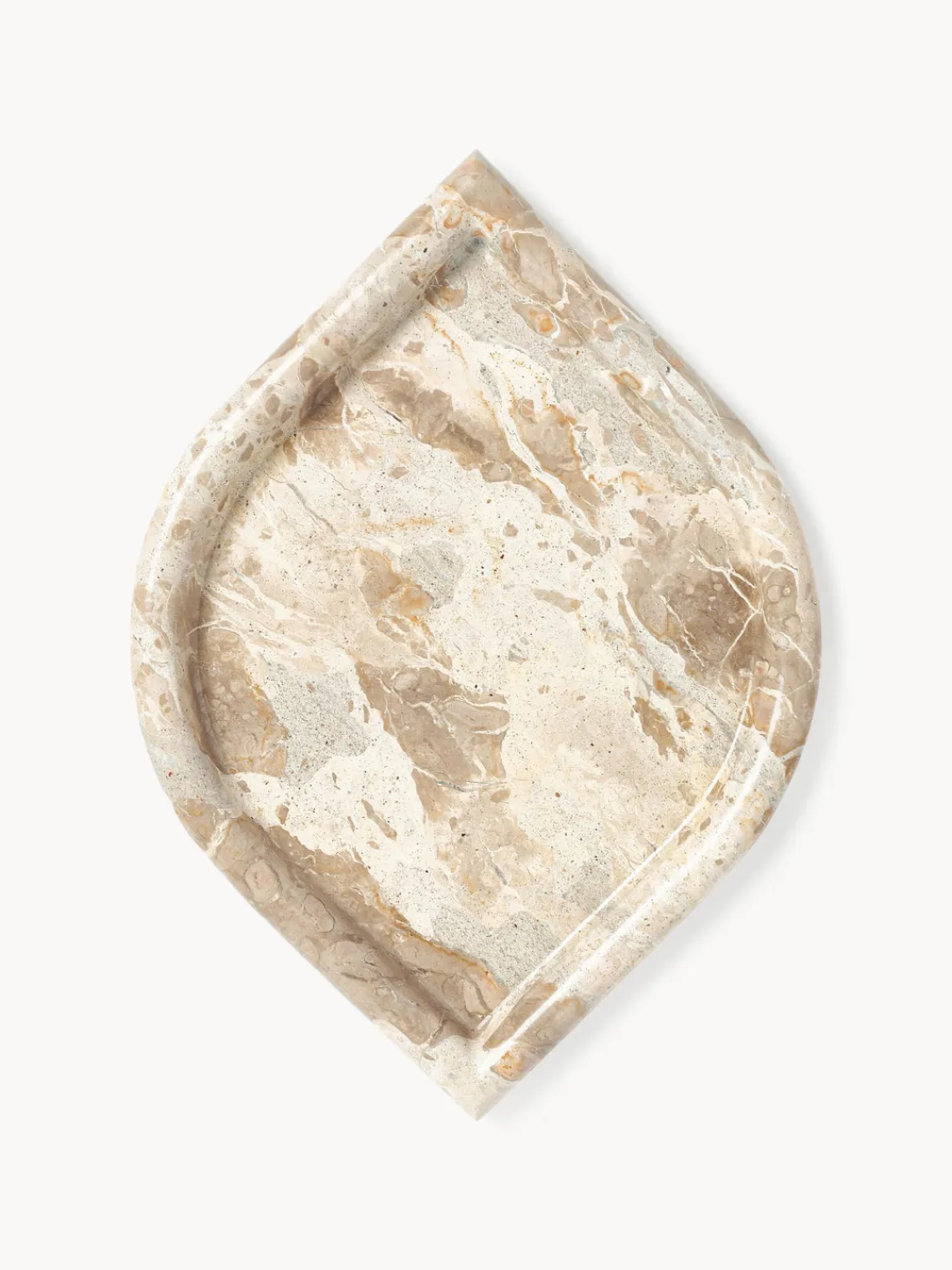 Bandejas Decorativas|Jarrones>Westwing Collection Bandeja decorativa de mármol Maba Mármol beige y beige claro