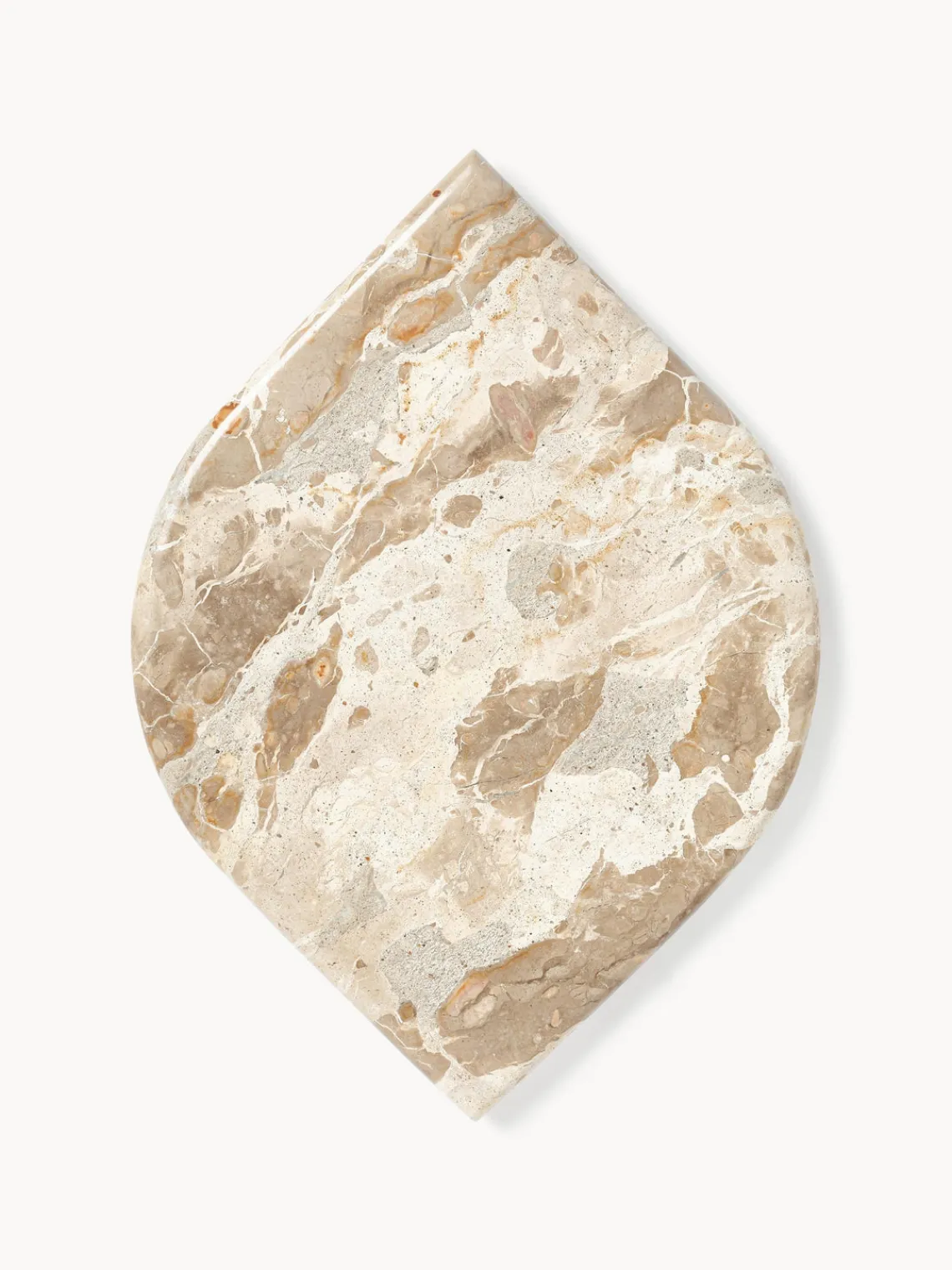 Bandejas Decorativas|Jarrones>Westwing Collection Bandeja decorativa de mármol Maba Mármol beige y beige claro