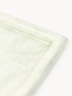 Bandejas Decorativas|Jarrones></noscript>Westwing Collection Bandeja decorativa de mármol Maba Mármol verde salvia y blanco Off White