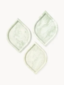 Bandejas Decorativas|Jarrones></noscript>Westwing Collection Bandeja decorativa de mármol Maba Mármol verde salvia y blanco Off White