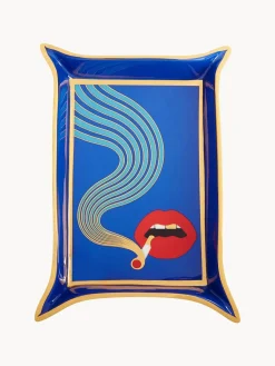 Clearance Bandeja decorativa de porcelana con oro Bandejas Decorativas|Jarrones