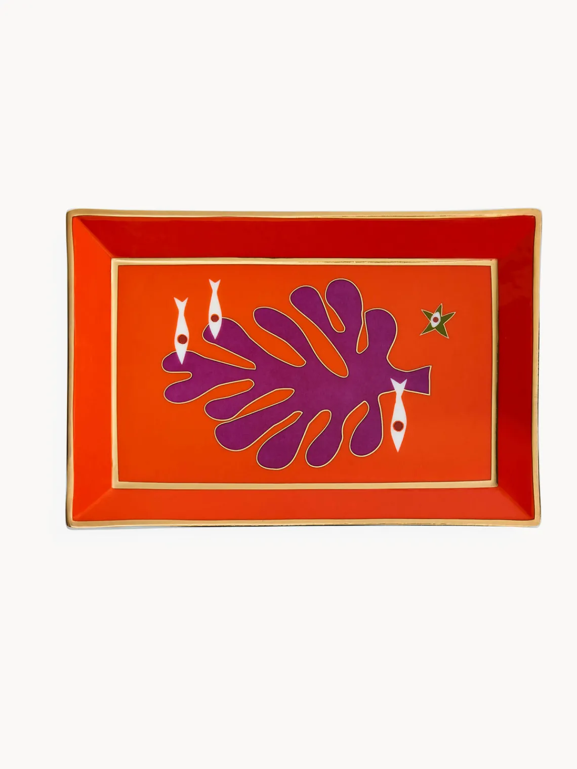 Online Bandeja decorativa de porcelana Playa Bandejas Decorativas|Jarrones