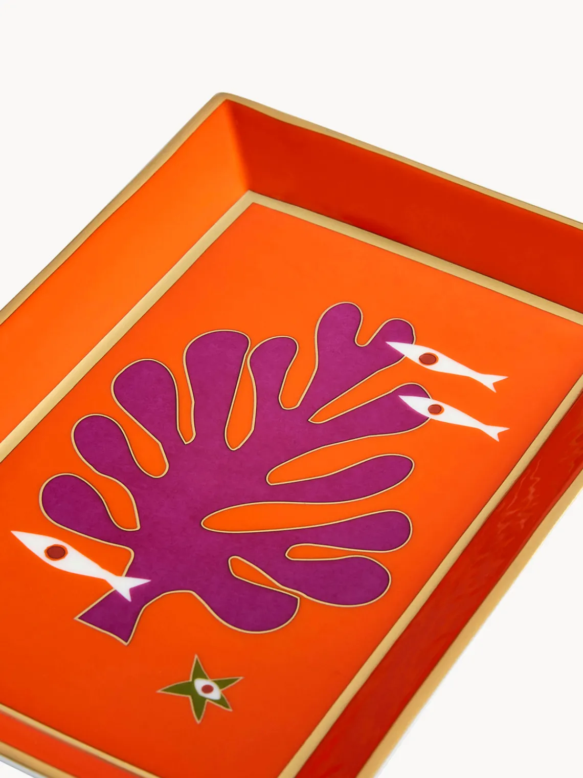 Online Bandeja decorativa de porcelana Playa Bandejas Decorativas|Jarrones