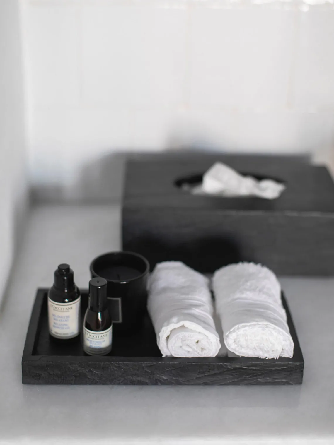 Clearance Bandeja decorativa en look pizarra Slate Accesorios De Baño|Jarrones