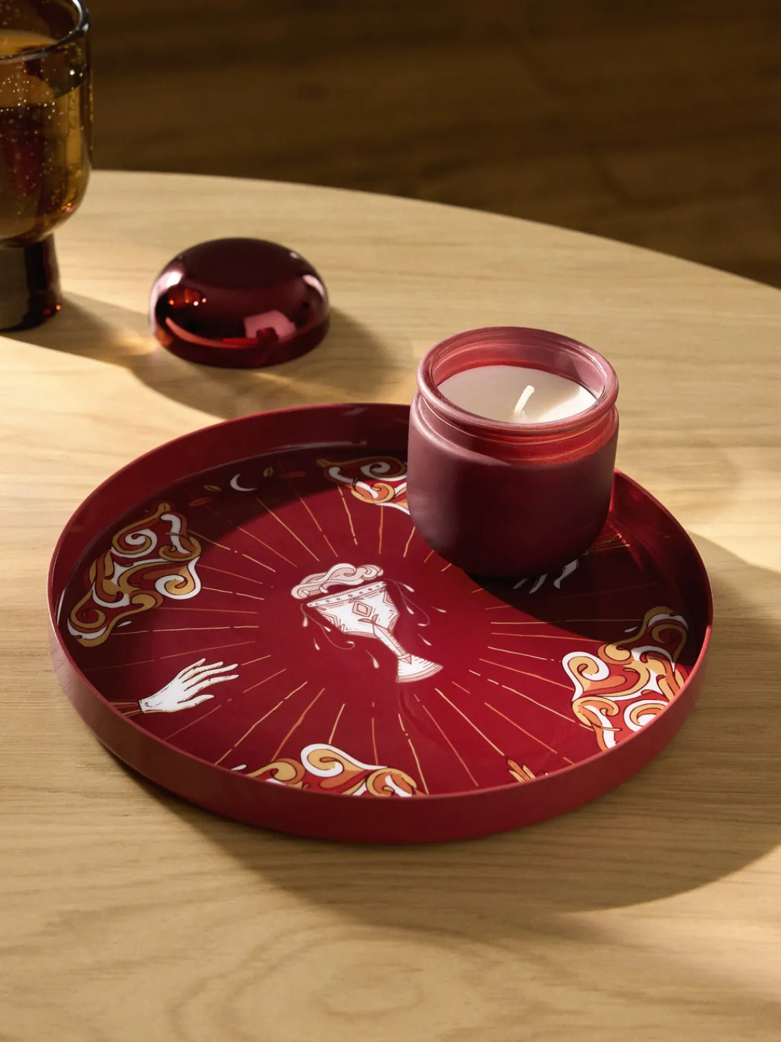 Bandejas Decorativas|Jarrones>Westwing Collection Bandeja decorativa Mystic, Ø 22 cm