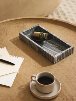 Jarrones|Bandejas Decorativas>Westwing Collection Bandeja decorativa pequeña de mármol Venice Mármol gris