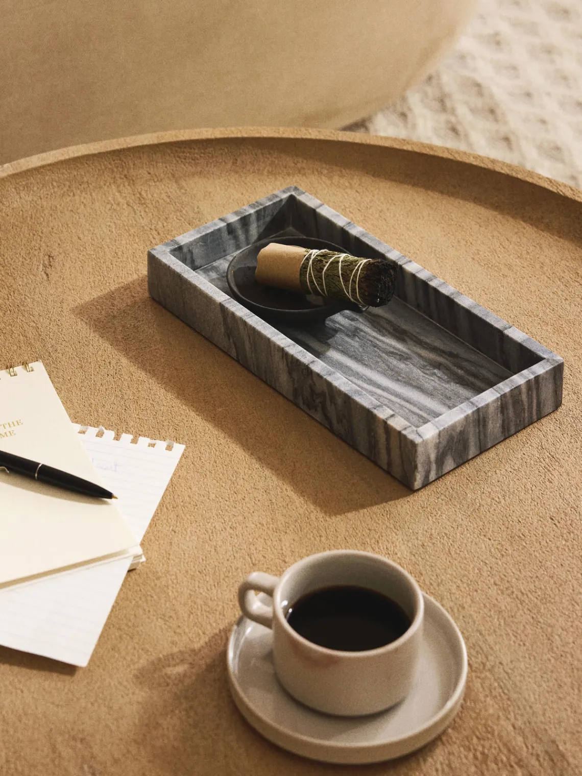 Jarrones|Bandejas Decorativas>Westwing Collection Bandeja decorativa pequeña de mármol Venice Mármol gris