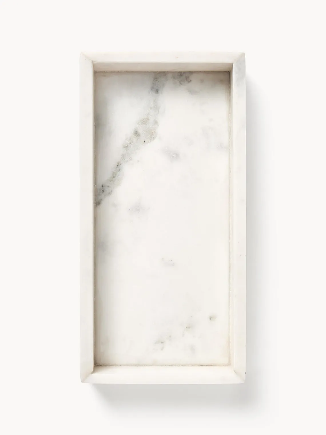 Jarrones|Bandejas Decorativas>Westwing Collection Bandeja decorativa pequeña de mármol Venice Mármol blanco